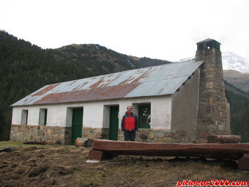 El exterior del refugio